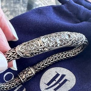 John Hardy SS and 18k topaz lava bracelet